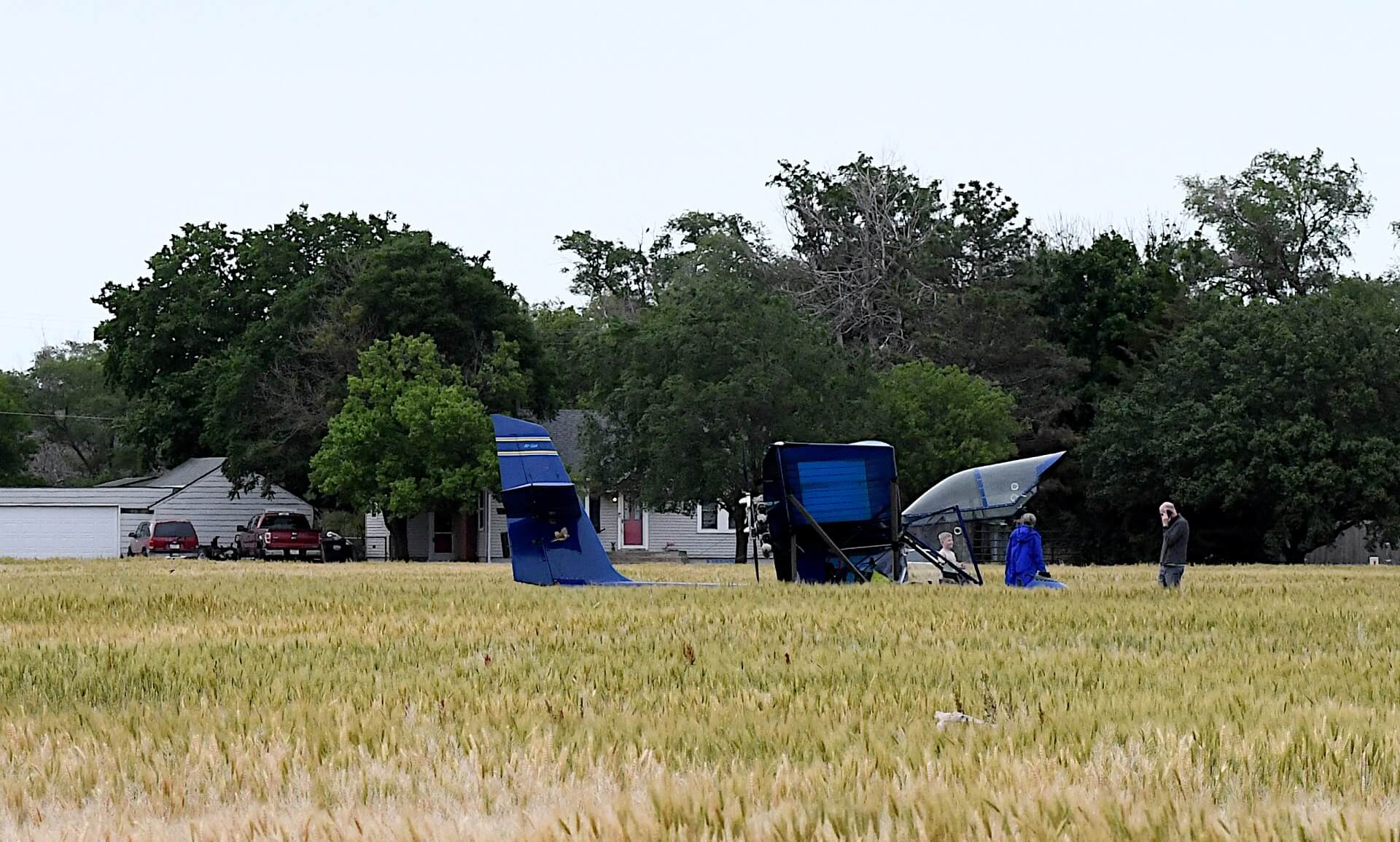 Plane makes emergency landing in field; occupants safe